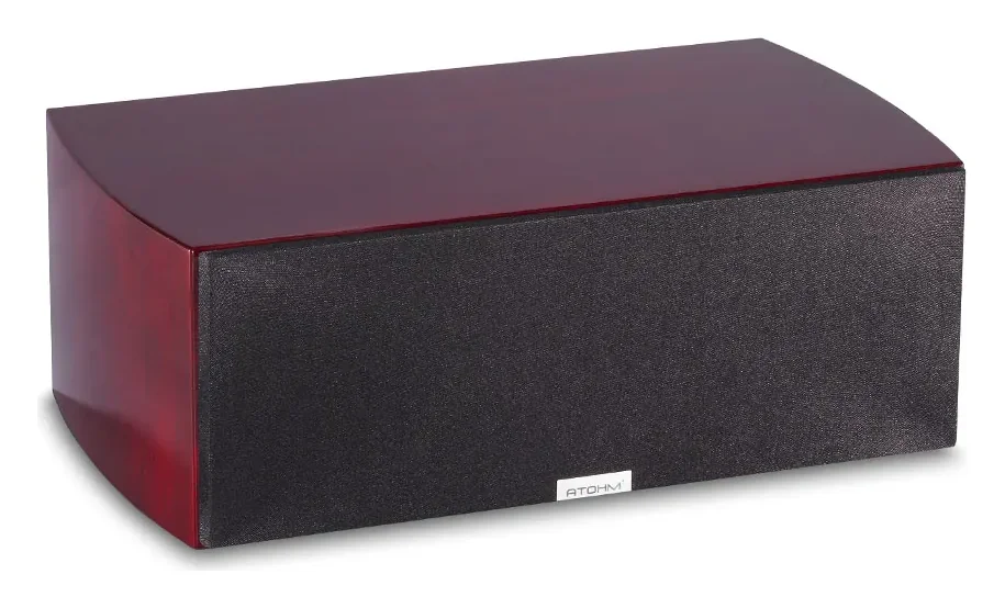 Atohm GT-Center-HD — finition Rosewood, avec cache