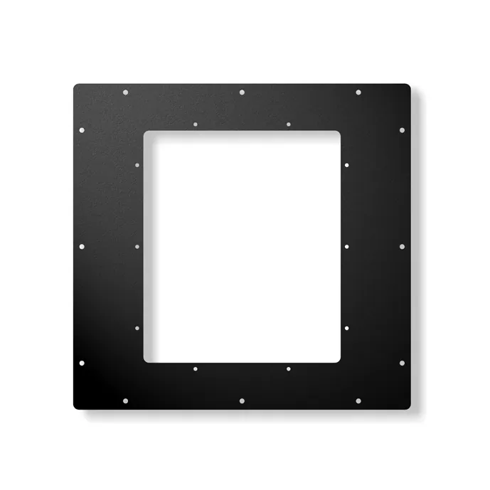 Atohm Platine d’adaptation S500-S250 — platine d’adaptation noire percée, vue de face