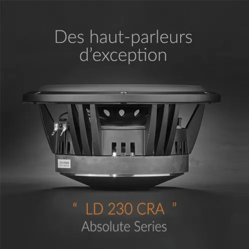 Atohm Rafale VR1-X — haut-parleur de grave LD 230 CRA, série Absolute