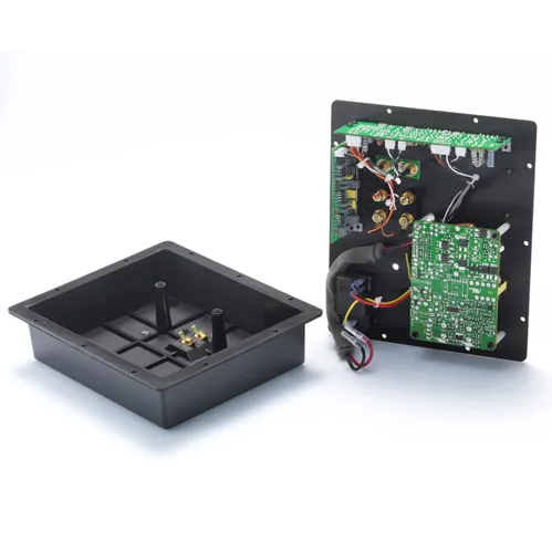 Atohm S250-X — module d’amplification ouvert : boîtier d’encastrement et électronique