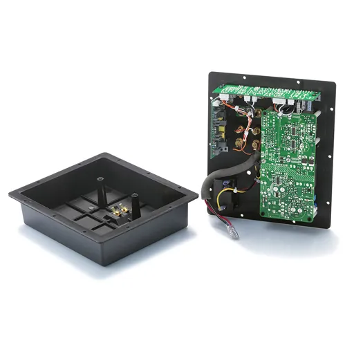 Atohm S500-X — module d’amplification ouvert : boîtier d’encastrement et électronique