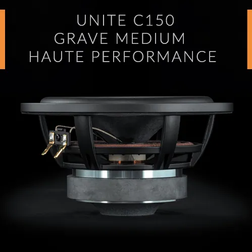 Atohm Sirocco 2.24 — haut-parleur de grave-médium C150 vu de profil