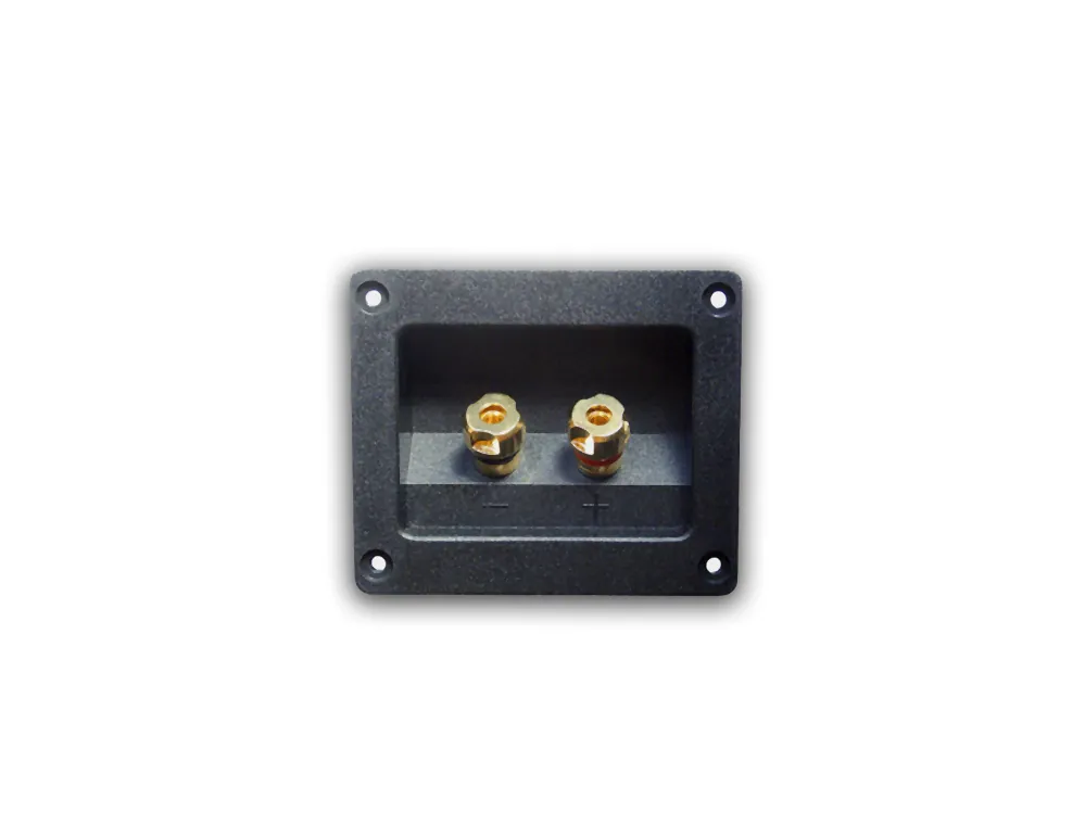 Atohm WT-7992-G — bornier rectangulaire encastrable à deux bornes dorées