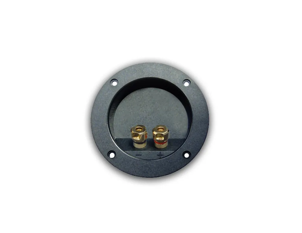 Atohm WT-D105-G — bornier rond encastrable à deux bornes dorées
