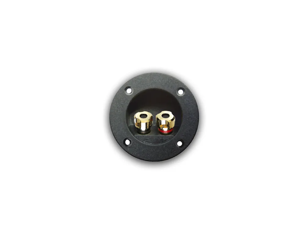 Atohm WT-D75-G — petit bornier rond encastrable à deux bornes dorées