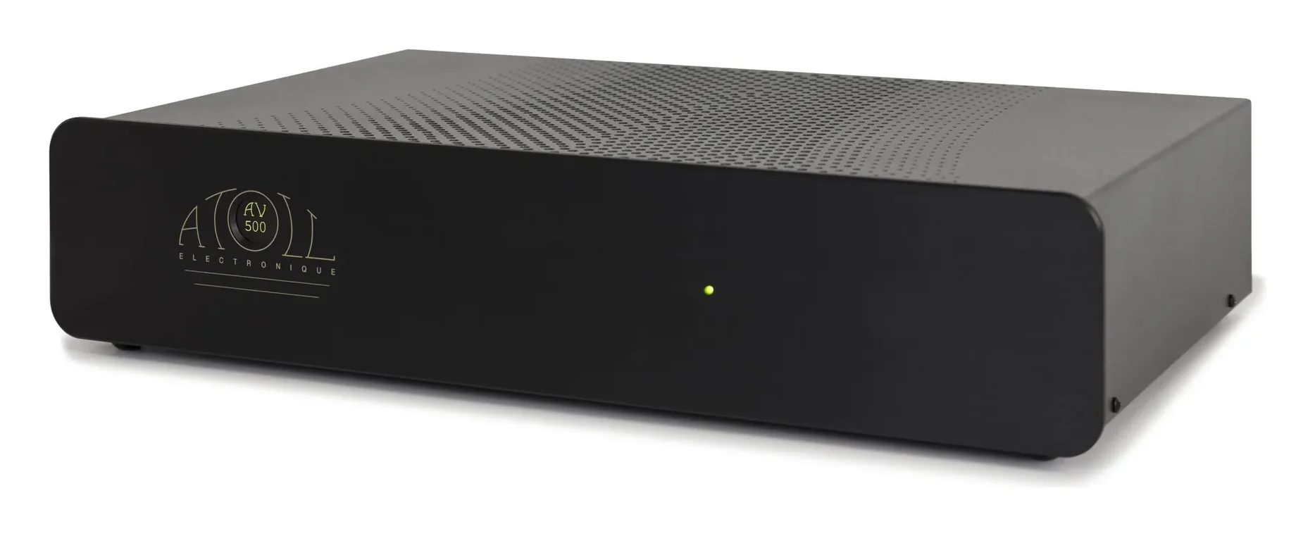 Atoll AV500 — Finition aluminium brossé anodisé noir.