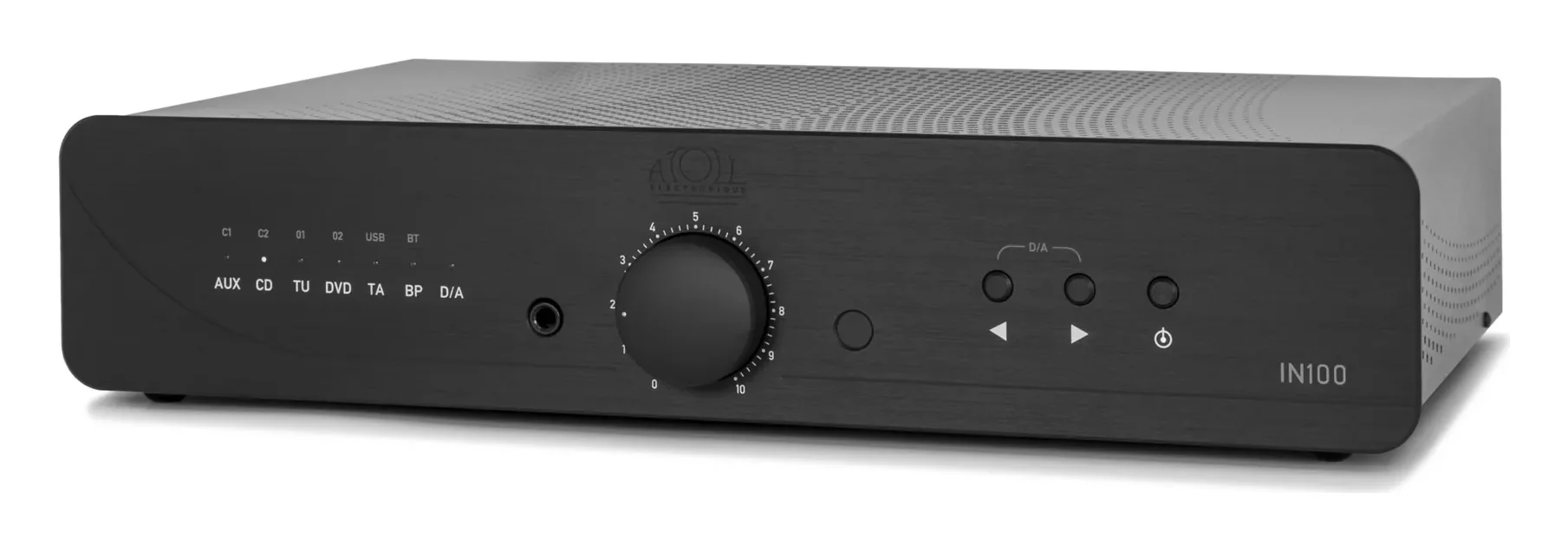 Atoll IN100 Signature — Finition aluminium brossé anodisé noir.