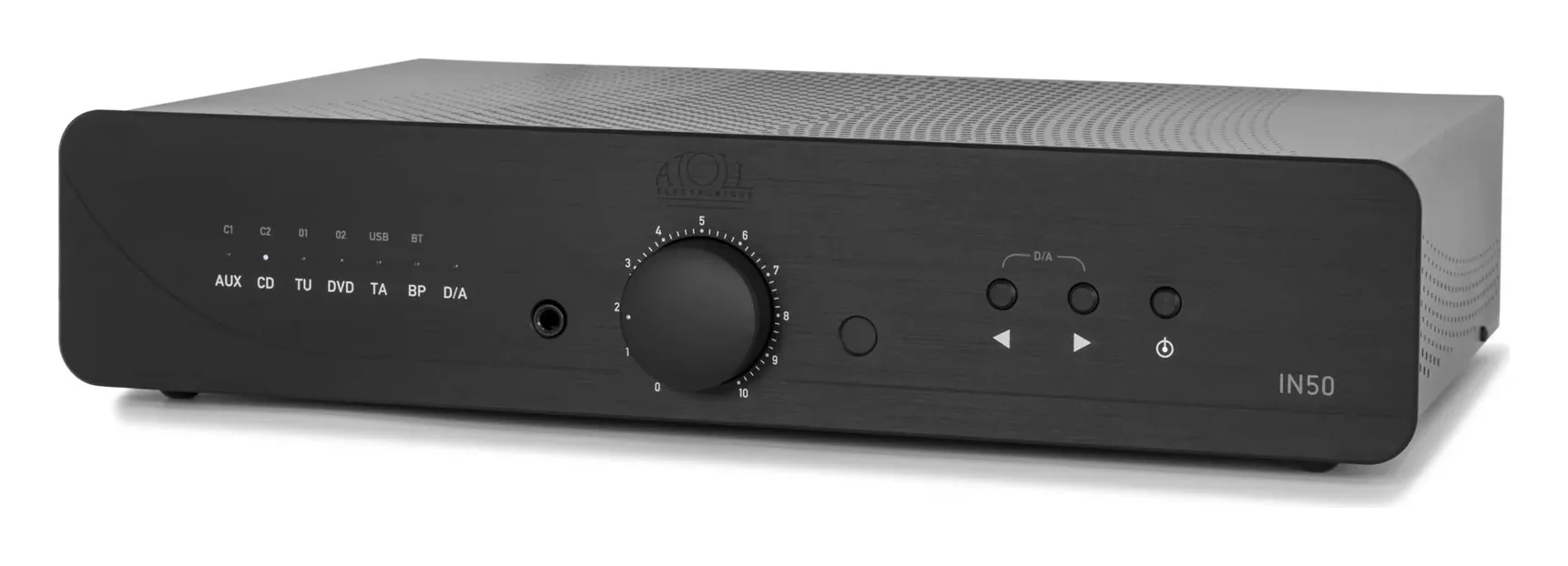 Atoll IN50 Signature — Finition aluminium brossé anodisé noir.