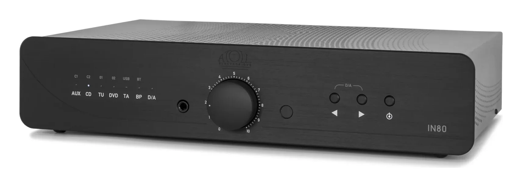 Atoll IN80 Signature — Finition aluminium brossé anodisé noir.