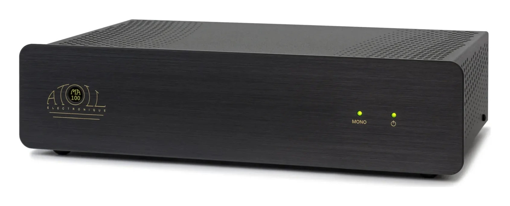 Atoll MA100 — Finition aluminium brossé anodisé noir.