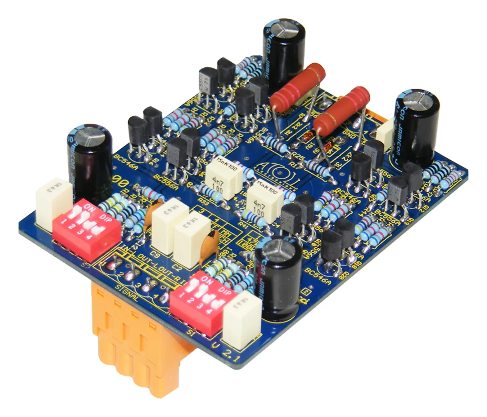 Atoll Carte P100 — carte de préamplification phono, vue de trois-quarts