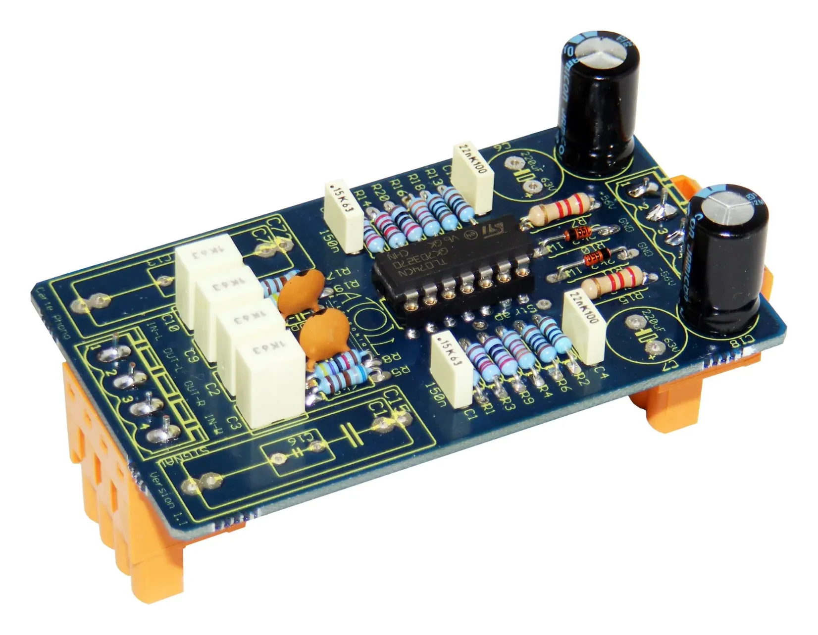 Atoll Carte P50 — carte de préamplification phono, vue de trois-quarts