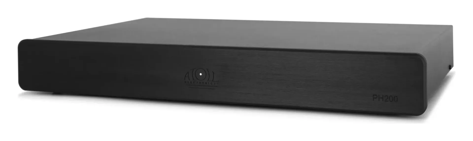 Atoll PH200 — Finition en aluminium brossé anodisé noir.