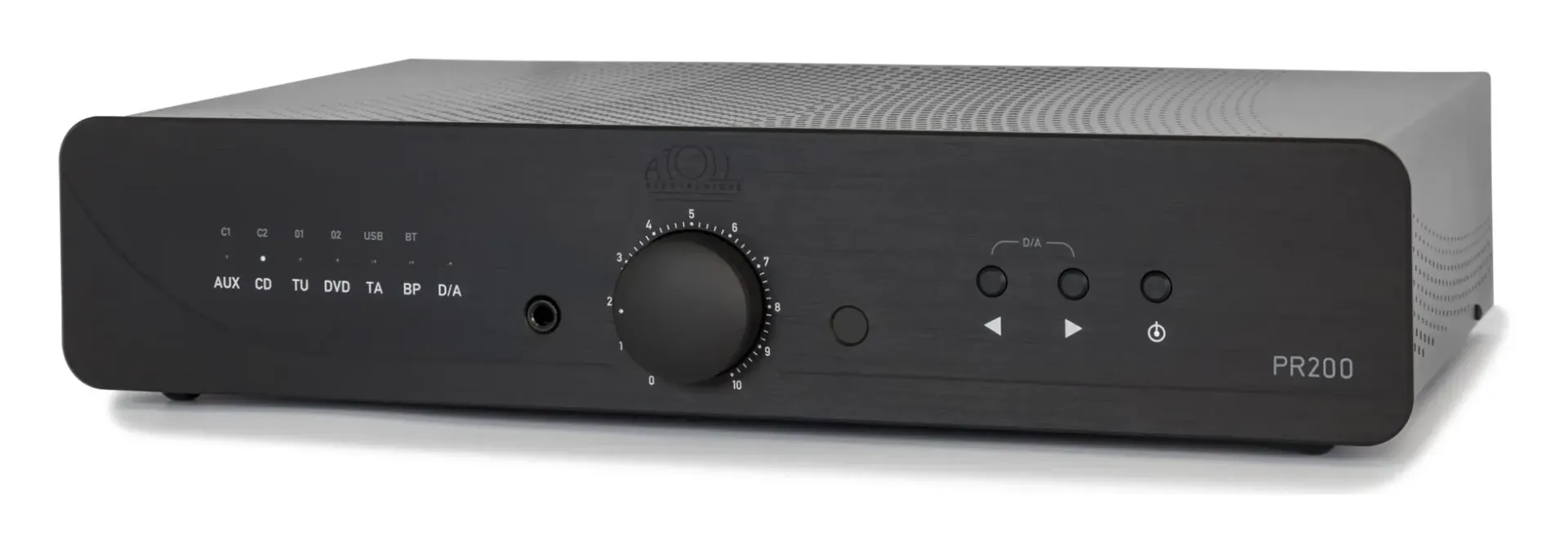 Atoll PR200 Signature — Finition aluminium brossé anodisé noir.