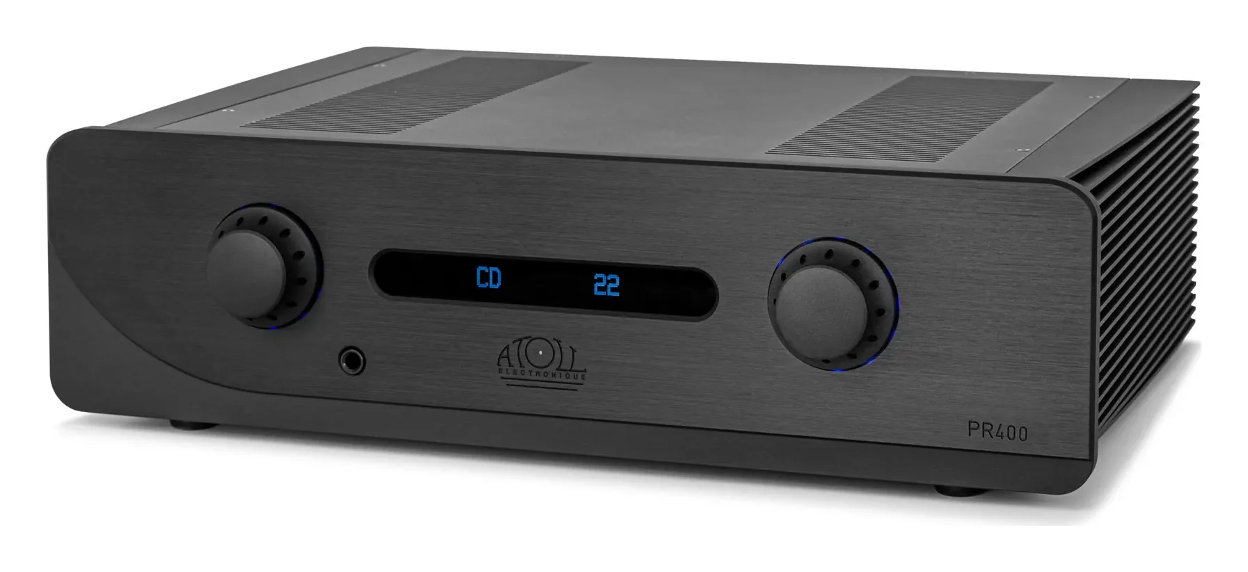 Atoll PR400 Evolution — Finition aluminium brossé anodisé noir.