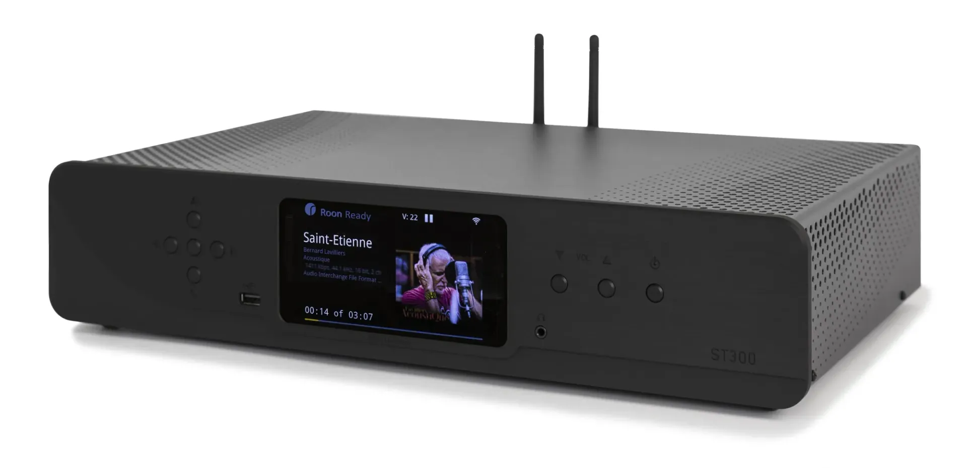 Atoll ST300 Signature — Finition aluminium brossé anodisé noir.
